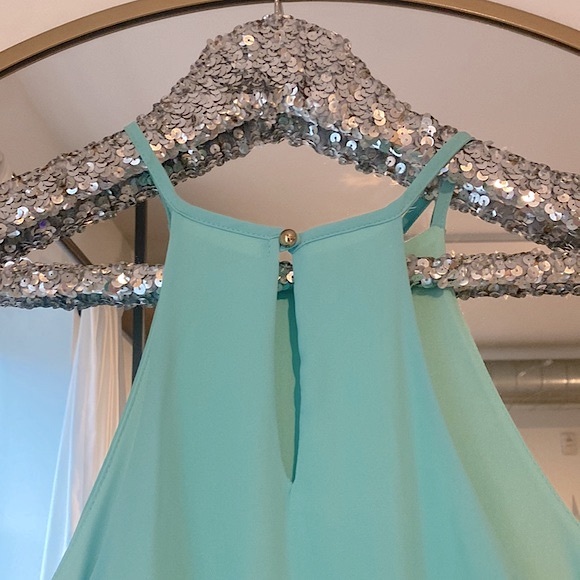 Everly Racerback Silky Blouse Tank Top - Picture 7 of 10